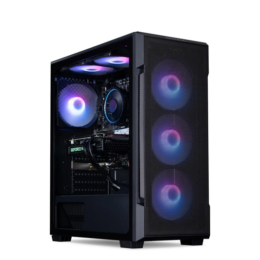 HORIZON Gaming PC Tower | Intel i5 12400F | NVIDIA RTX 4060 Ti | 32GB 3200Mhz RAM | 1TB NVMe SSD | 650W 80+ PSU | ARGB Black Airflow Gaming PC Case | WiFi | VR Ready | Windows 11 - Desktop Computer