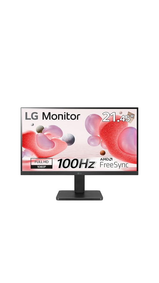 LG Electronics Monitor 22MR410-B, 22 Inch, Full HD 1080p, 100Hz, 5ms GtG, VA Panel, AMD FreeSync, Smart Energy Saving, Anti-Glare, HDMI, Matte Black